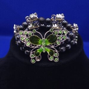 Elegant Green Butterfly Bracelet